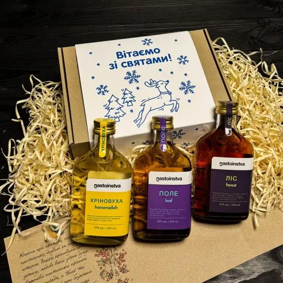 Ukrainian herbal liqueurs - Corporate gift with logo