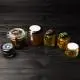 Branded jars with honey