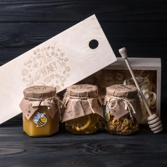 Honey gift: a set for important events, holidays and corporate celebrations